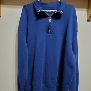 Nautica XXL Blue Quarter Zip Sweater